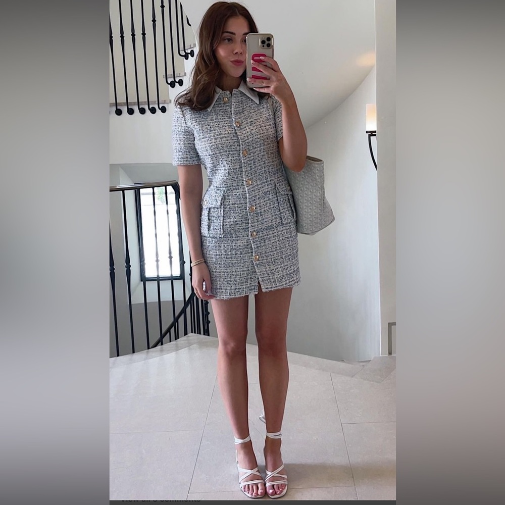 Endless Rose Short Sleeve Tweed Dress